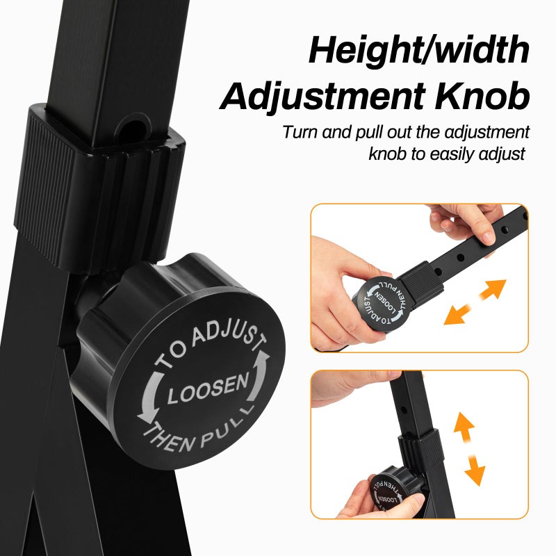 AODSK Keyboard Stand Heavy Duty- Z Style Adjustable and Portable Heavy Duty Piano Stand for Kids and Adults,Height and Width Adjustable Fits for 61-88 Keys Electric Pianos - Image 5