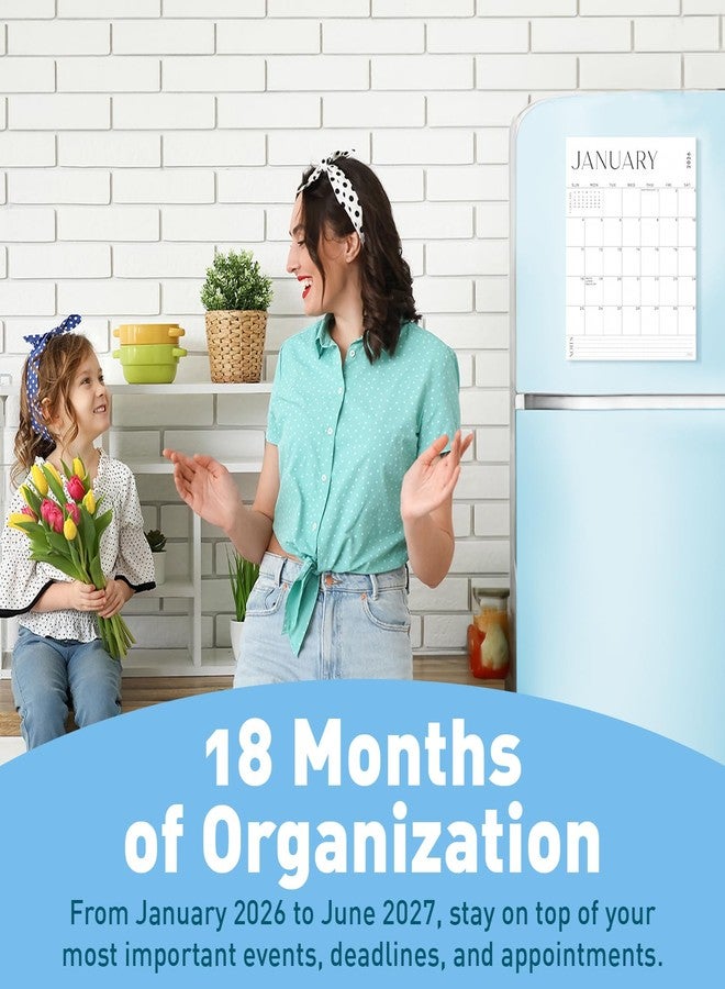Sweetzer & Orange S&O Modern Magnetic Fridge Calendar from January 2026-June 2027 - Tear-Off Refrigerator Calendar to Track Events & Appointments - 18 Month Magnetic Planner for Fridge for Easy Planning-9.6x12 in. - Image 4