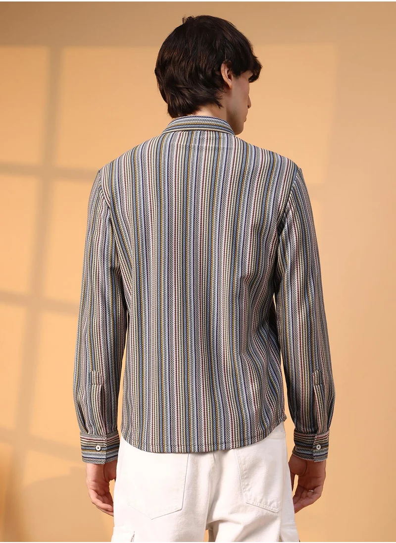 Campus Sutra Men's Multicolour Caribbean Shirt