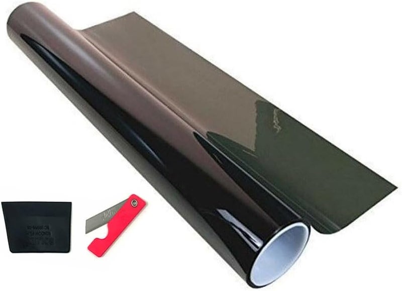 2 Rolls 10% Dark Black Window Tint Film for Home and Auto - 10ft Adhesive Privacy Shade - Image 5