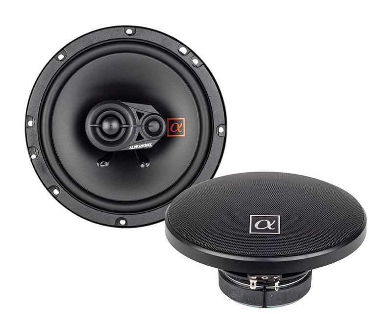 Alphasonik 1 Pair of NS653 Neuron Series 6.5" (300 Watts Max for The Pair) 150 Watts Max Per Speaker 3-Way Full-Range Car Audio Speaker with PEI Dome Tweeter Polypropylene Cone Grilles Included - Image 1