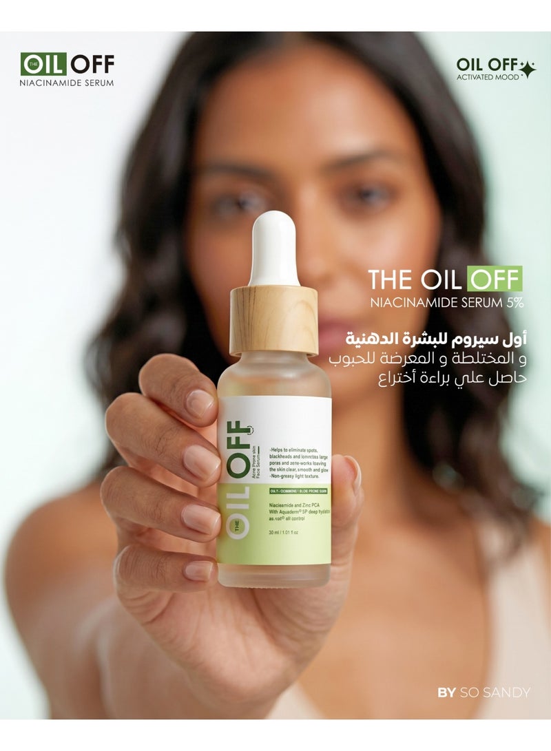 So Sandy The Oil Off Foam Cleanser for oily, combination and acne-prone skin 200 ml & the oil off serum Bundle - Image 5