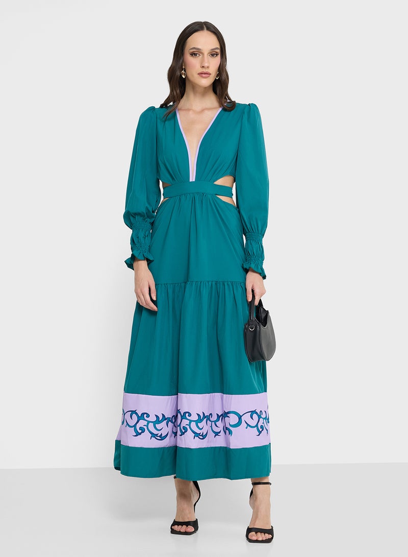 ELLA Puff Sleeved Dress - Image 5