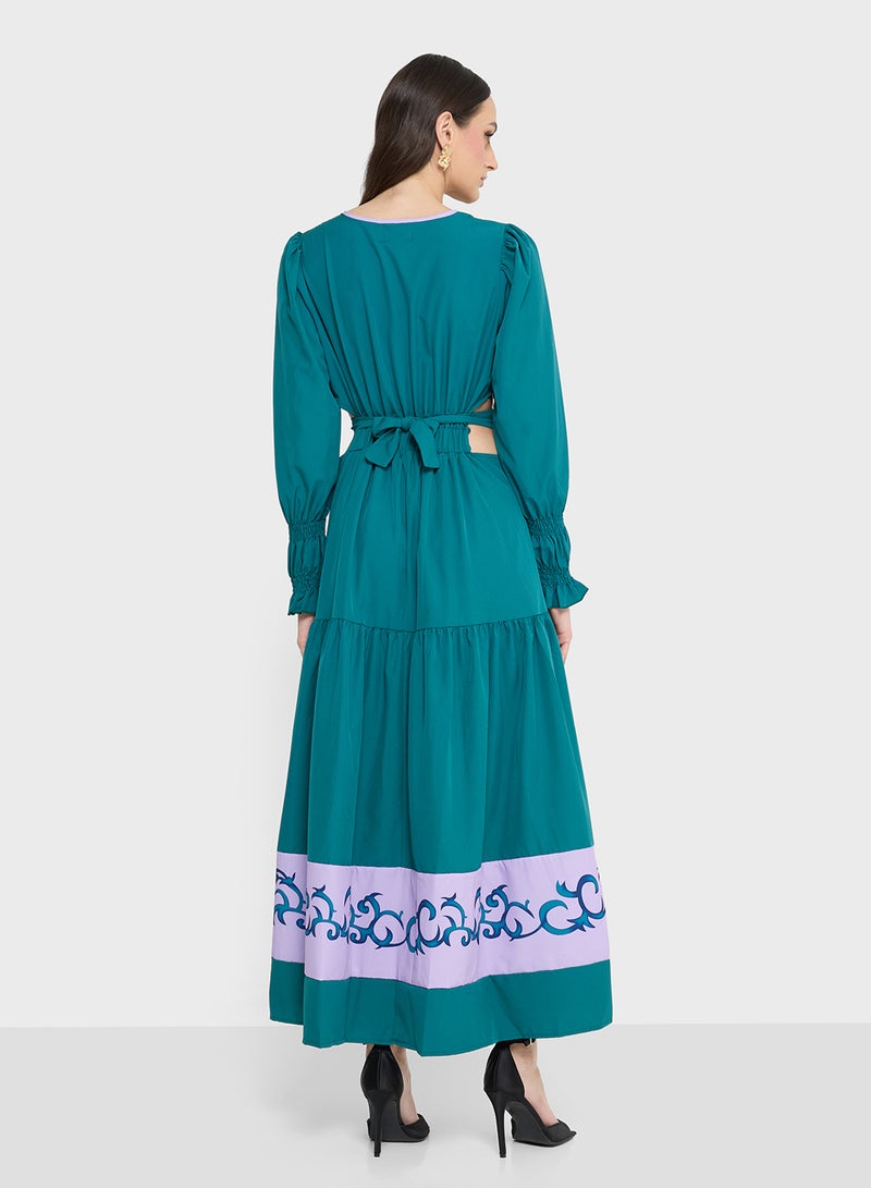 ELLA Puff Sleeved Dress - Image 3