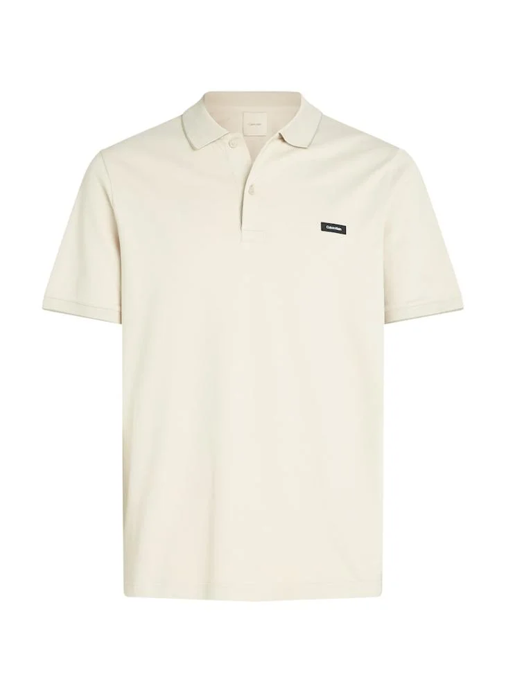 كالفن كلاين Logo Print Polo Shirt With Tipping Collar