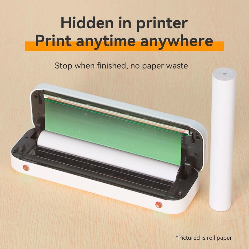 PeriPage Thermal Paper, Printing Paper, 210 x Φ30mm -2 Rolls, 8 inch Paper for Portable Printer - Image 2