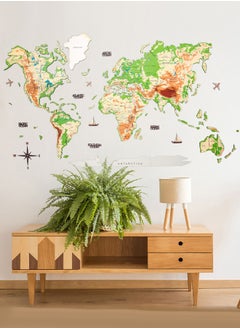 Enjoy The Wood 3D Wooden World Map Physical Wall Decor Any Occasion Gift Idea - Wall Art For Home & Kitchen or Office  - Image 1