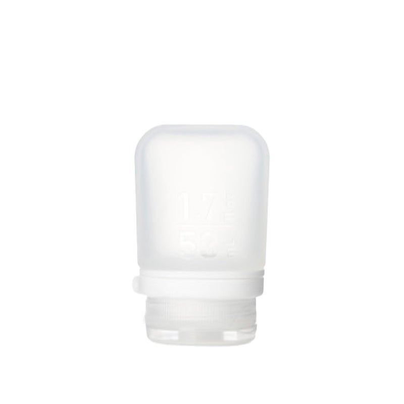 humangear GoToob Small  Refillable Silicone Travel Bottle  Locking Lid  FoodSafe Material  Clear Small 17 floz 53ml