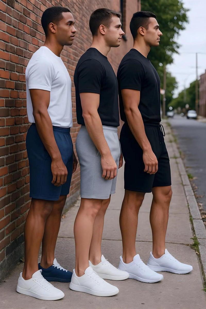 boffi ... Branded 100% Cotton Logo Printed Men's Sshorts Regular Shorts Pack of 3 (M) Multicolour - Image 4