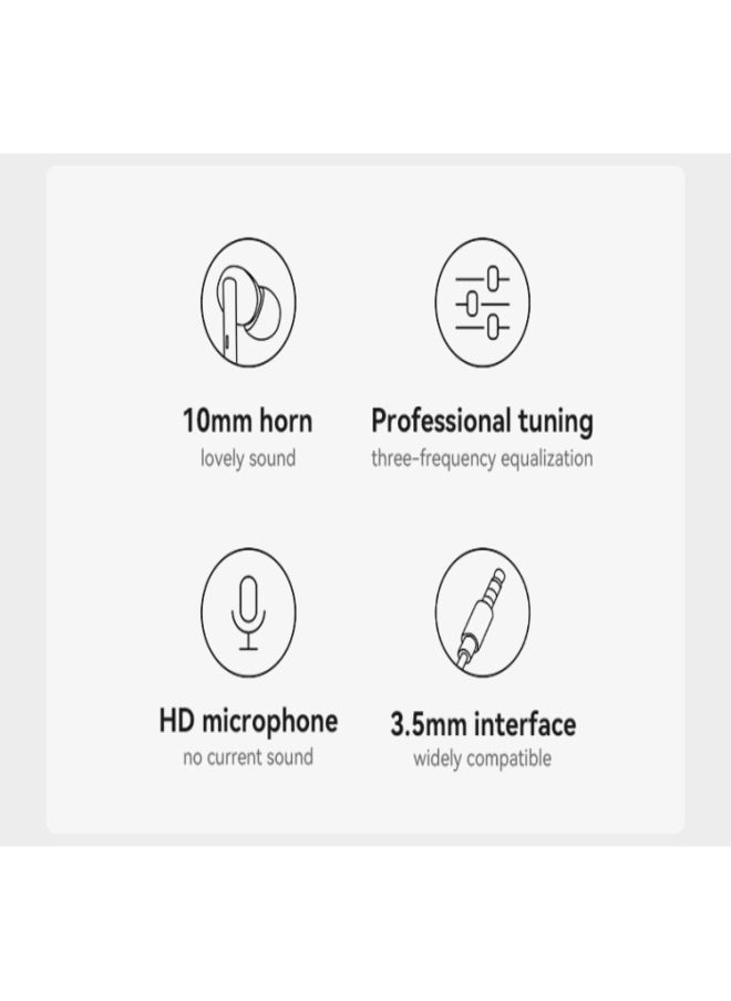 YH46 High-definition MIC Zero-latency With Remote Control 3.5mm Interface Wire In-ear Earphone