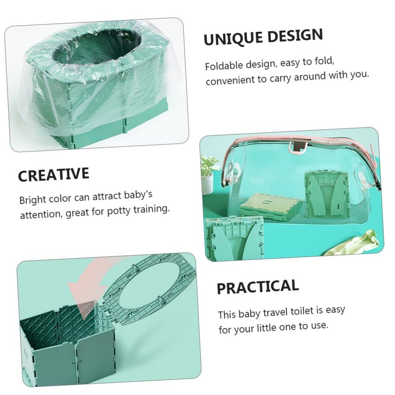 Portable Folding Toilet Seat Travel Potty For Car PP Material Stable Odorless Lightweight - Image 3