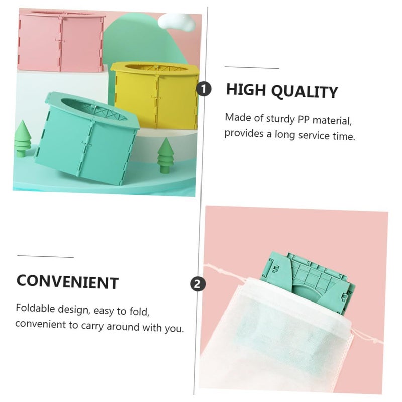 Portable Folding Toilet Seat Travel Potty For Car PP Material Stable Odorless Lightweight - Image 4
