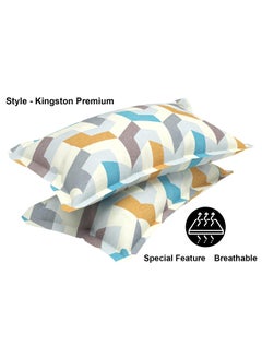 VAS COLLECTIONS VAS COLLECTIONS 220 TC 100 Cotton Kingston Collection Super King Size Bedsheets with 2 King Size Pillow Covers Luxury Soft Sheets 3pcs Set 108x108 inchesMulticolour  - Image 3
