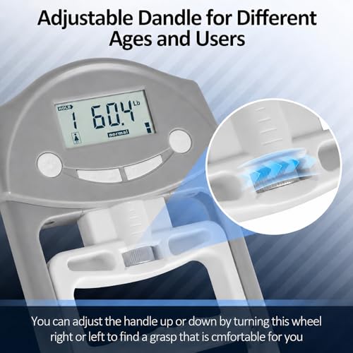 KYTO Grip Strength Tester, Electronic Hand Grip Dynamometer, Digital Strength Meter 220 Lbs / 99 Kgs for Sports, School, Office - Grip Strengthener Exerciser Training Gauge - Image 4
