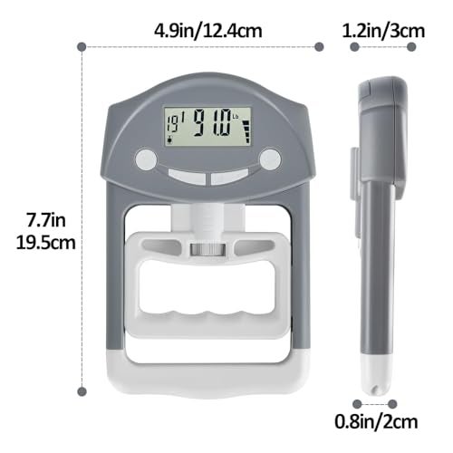 KYTO Grip Strength Tester, Electronic Hand Grip Dynamometer, Digital Strength Meter 220 Lbs / 99 Kgs for Sports, School, Office - Grip Strengthener Exerciser Training Gauge - Image 2