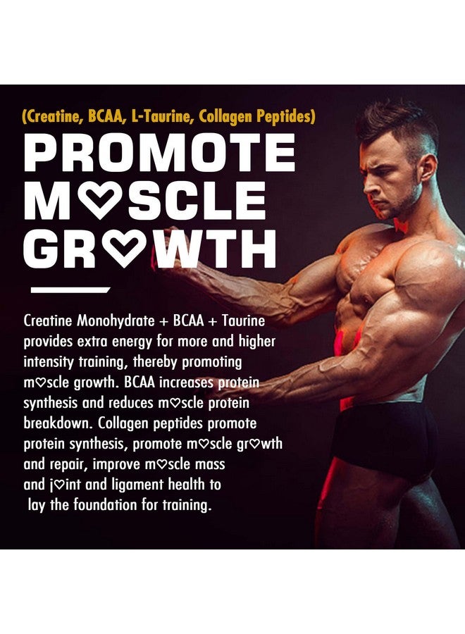 EnvyCure Creatine Monohydrate Gummies for Men & Women - with BCAA, Collagen Peptides, L-Taurine, Vitamin B12, D3, Chewables Creatine Monohydrate 5g Per Serving, Natural Lemon Flavor, Sugar Free, 2 Pack - Image 5