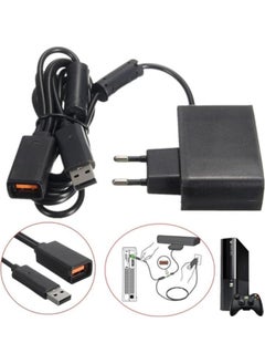 erorex Black AC 100V-240V Power Supply EU Plug Adapter USB Charging Charger compatible with Xbox 360 Kinect Sensor  - Image 5