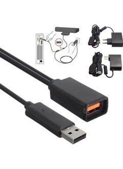 erorex Black AC 100V-240V Power Supply EU Plug Adapter USB Charging Charger compatible with Xbox 360 Kinect Sensor  - Image 2