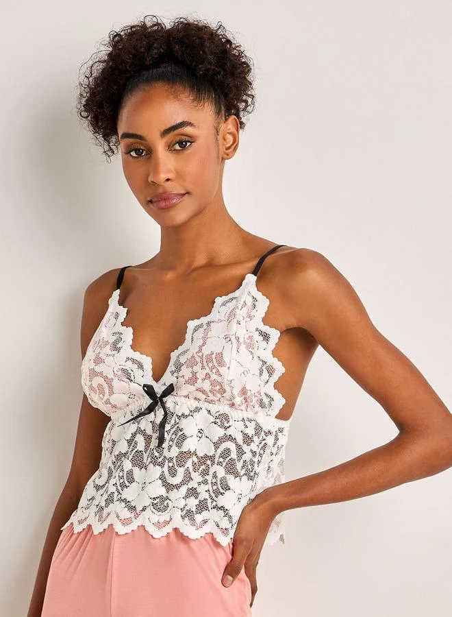 سبلاش فيڤ Shorts Set Spaghetti Strap Top and Shorts