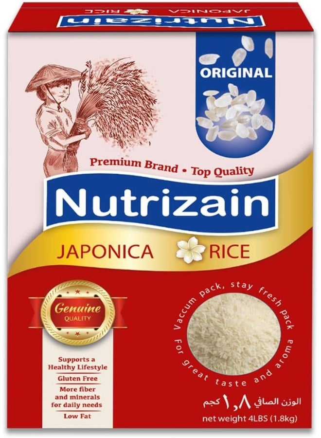 NUTRIZAIN Japonica Sushi Rice 4lb (1.8kg) Box - Image 1