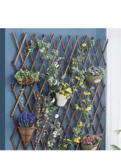 LINGWEI Wooden Lattice Fence Brown 156x75cm  - Image 5