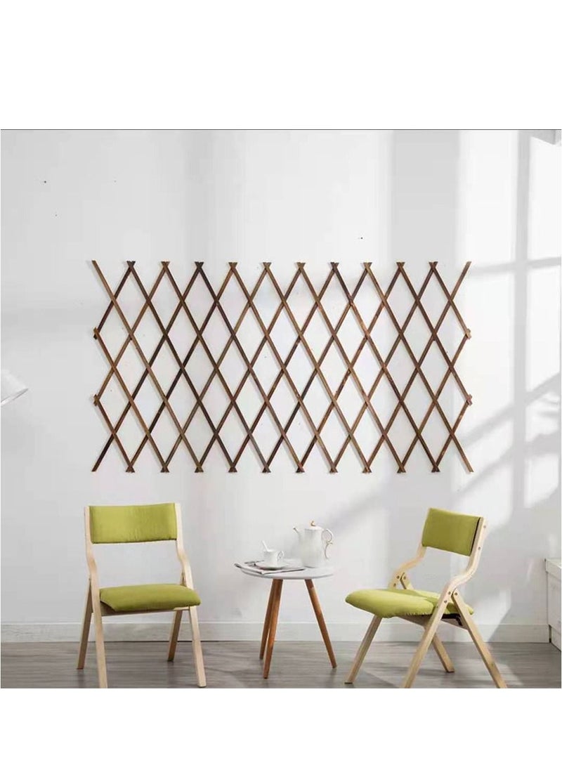 LINGWEI Wooden Lattice Fence Brown 156x75cm  - Image 4