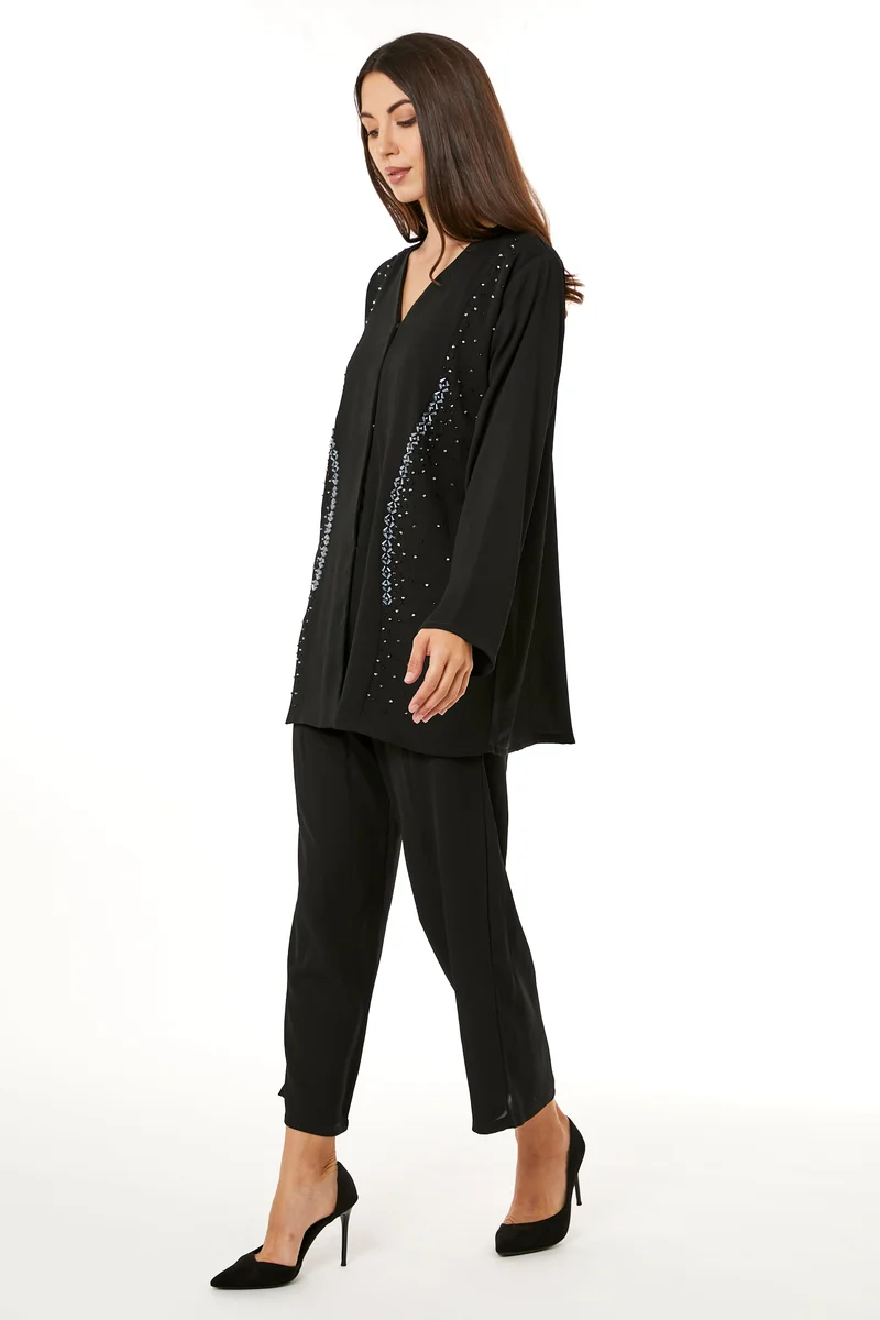 Moistreet  V-Neck Top & Pant Set for Women | Best Price UAE