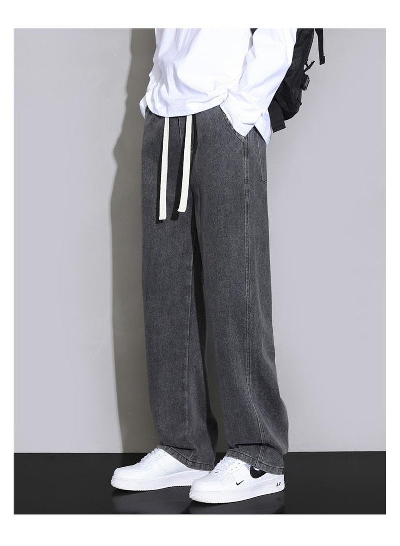 Fashionable Men's Loose Straight Leg Jeans, Wide Leg Casual Pants  - Image 1