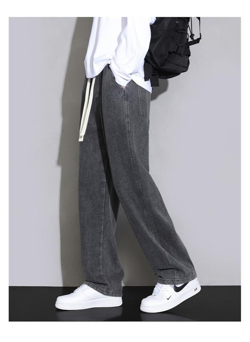 Fashionable Men's Loose Straight Leg Jeans, Wide Leg Casual Pants  - Image 2
