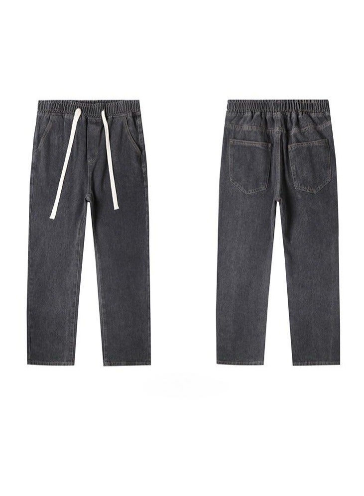 Fashionable Men's Loose Straight Leg Jeans, Wide Leg Casual Pants  - Image 5