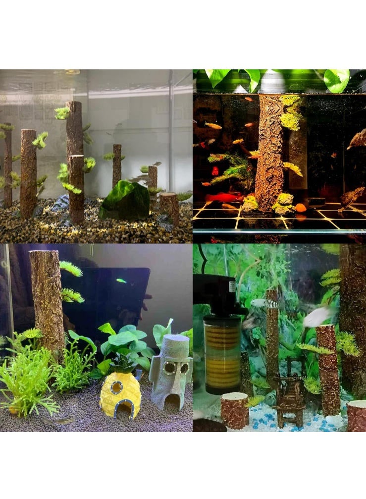 OASIS-TH Fish Tank Tree Trunk Tall Decoration Aquarium Tree Stump Freshwater Saltwater Fish Tank Terrarium Ornament Hides Accessories for Goldfish Betta Fish Shrimp Reptile - Image 3