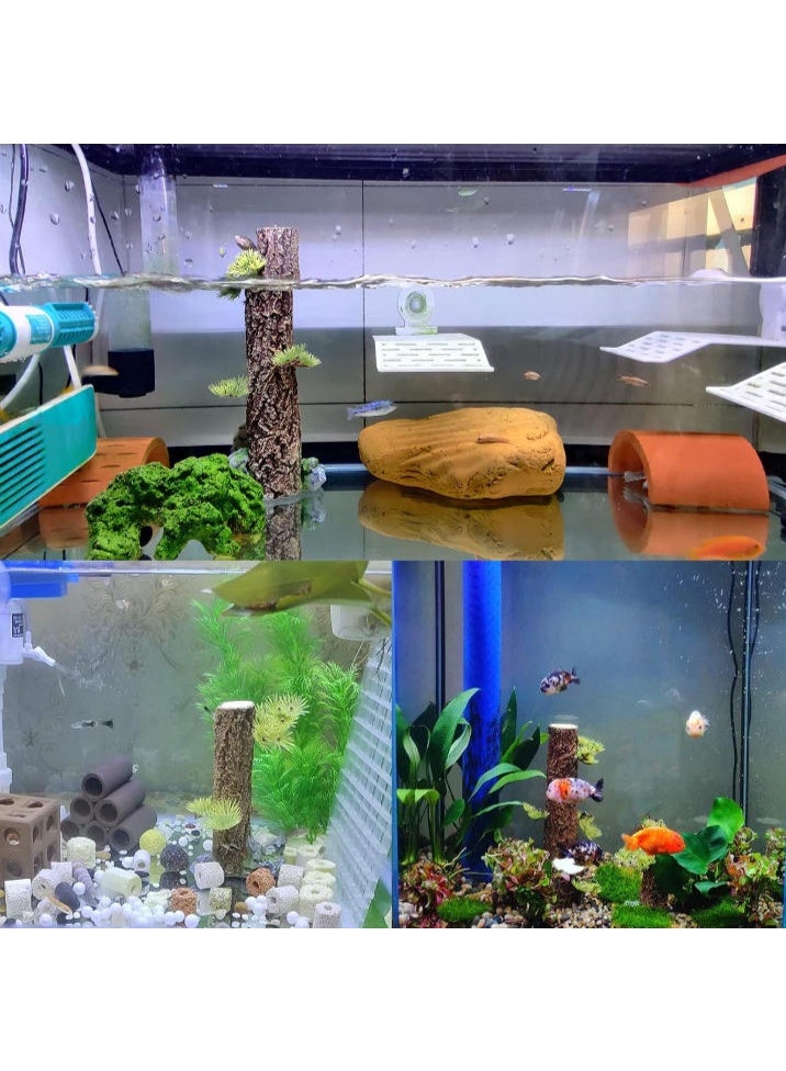 OASIS-TH Fish Tank Tree Trunk Tall Decoration Aquarium Tree Stump Freshwater Saltwater Fish Tank Terrarium Ornament Hides Accessories for Goldfish Betta Fish Shrimp Reptile - Image 4