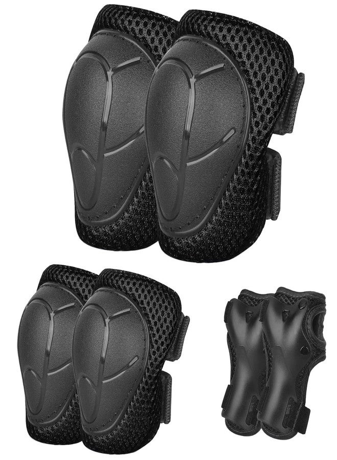 JeeFree Skateboard Pads Kids/Youth/Adult Shield Elbow Pads and Wrist Guards Protective Gear,Strong Double Straps&Adjustable Easy-Fix Clips for Skateboarding,Rollerblading,ScooterRoller,Bicycle,Skating - Image 1