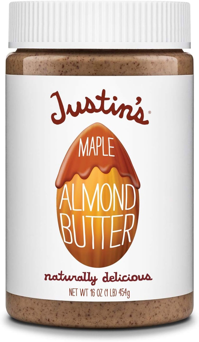 Justin's Maple Almond Butter, No Stir, Gluten-free, Non-GMO, Responsibly Sourced, 16oz Jar - Image 1