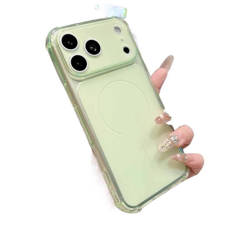 LS غطاء واقي بTPU لـ iPhone 17 / 17 Air / 17 Pro / 17 Pro Max مع حماية من السقوط وملمس غير لامع مع مقاوم للصدمات مع تصميم نافذة كبيرة باللون أبيض من مادة TPU باللون الأبيض - Image 3