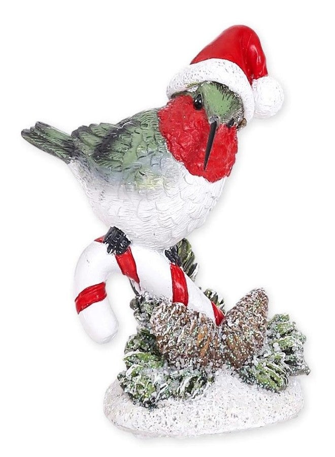The Bridge Collection 4" Hummingbird Christmas Figurine - Elegant Green Bird w/Santa Hat Tabletop Decor - Styles May Vary - Image 3