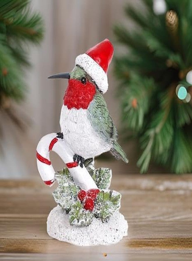 The Bridge Collection 4" Hummingbird Christmas Figurine - Elegant Green Bird w/Santa Hat Tabletop Decor - Styles May Vary - Image 5