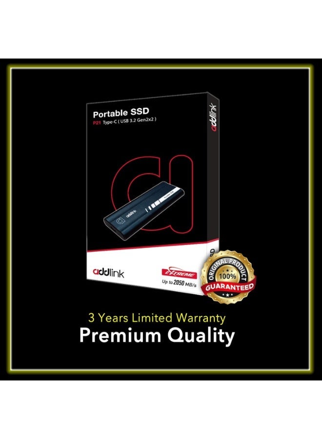 Addlink P21 1TB 2000-1950MB/s USB 3.2 Gen2 Type-C Portable SSD AD1TBP21B2K 1 TB - Image 3
