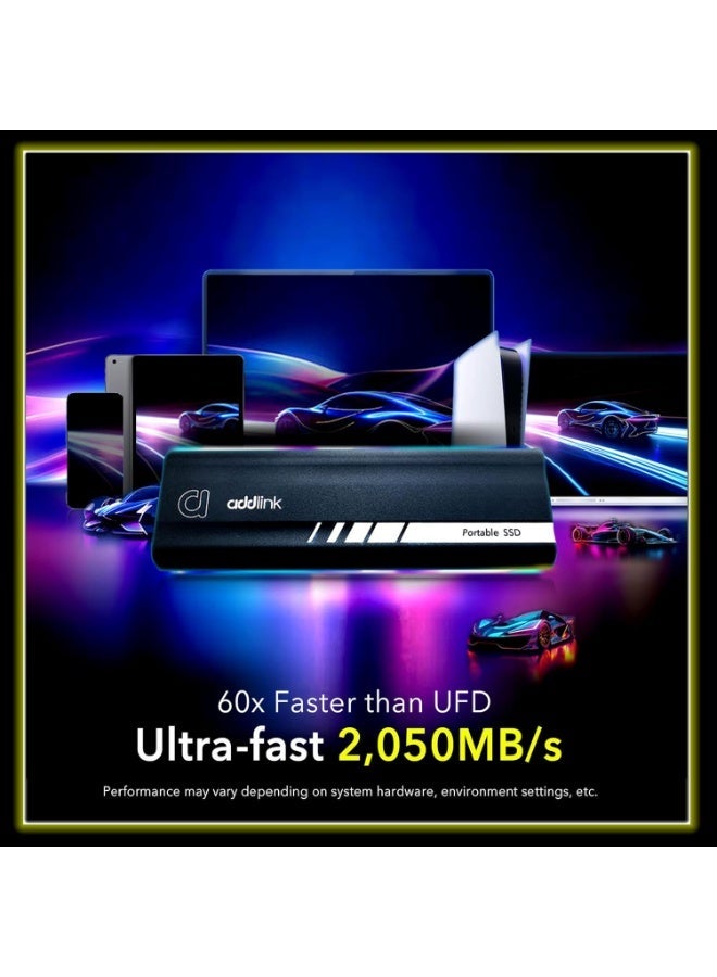 Addlink P21 1TB 2000-1950MB/s USB 3.2 Gen2 Type-C Portable SSD AD1TBP21B2K 1 TB - Image 5