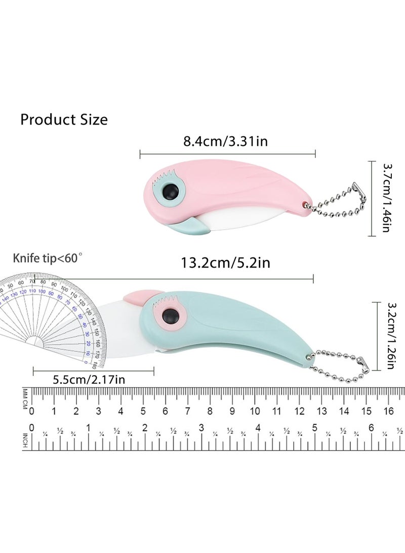 CMGTYYD Bread Cutter, 2 Pack Ceramic Sourdough Bread Cutter, Portable Collapsible Bread Cutter, Portable Bird Bread Cutter for Baking Yeast Breads - Image 2