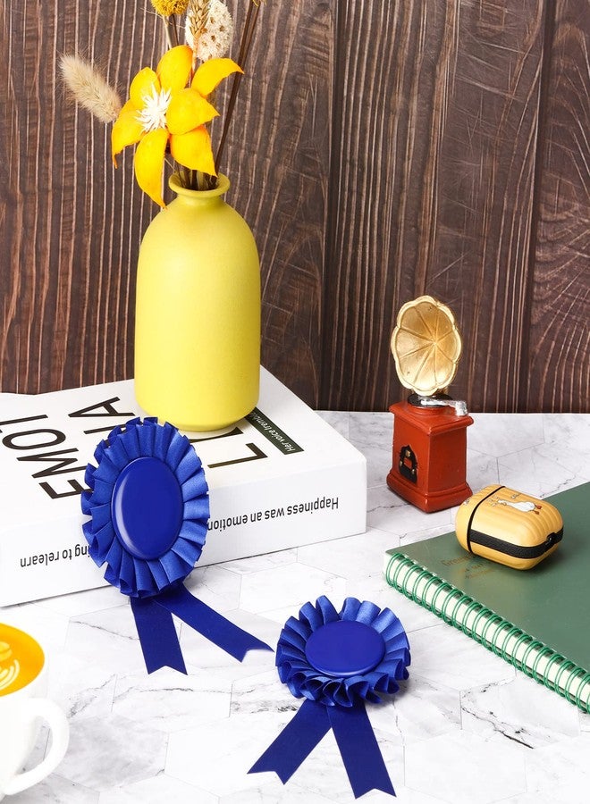 Hanaive 12 Pieces Blank Award Ribbon Prize 1st Place Rosette Medal Winner Victory Recognition Participation Ribbon for Competition Sport Event School Contest(Blue) - Image 4