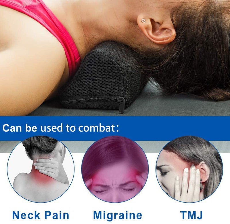 StrongTek Cervical Neck Wedge â€“ Firm Foam Orthotic Block for Neck Curve Restoration, Support for Posture Correction, Headache Relief, and Cervical Traction at Home - Image 5