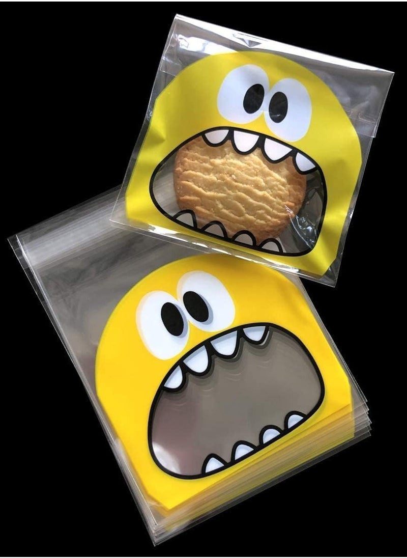 sokany 300 PCS Resealable Cute Cookie Bags, 10 x 10 cm Self Adhesive Treat Bags, Flat Cellophane Goody Bags for Kids Party, Favor Candies and Desserts (Multicolors)  - Image 5