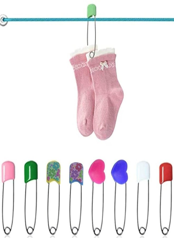 VAMA Fashions Double Lock Safety Pin Baby Nappy Clothes Dresses Safety Saree Pleats pins for Women & Girls - Image 4
