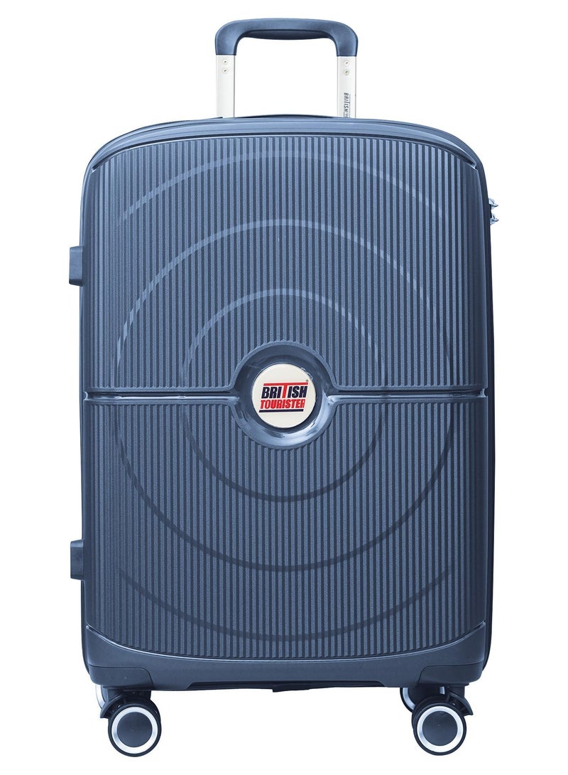 السياحية البريطانية عربة أمتعة كبيرة من مادة البولي بروبيلين مقاس 28 بوصة باللون الأزرق - Image 1