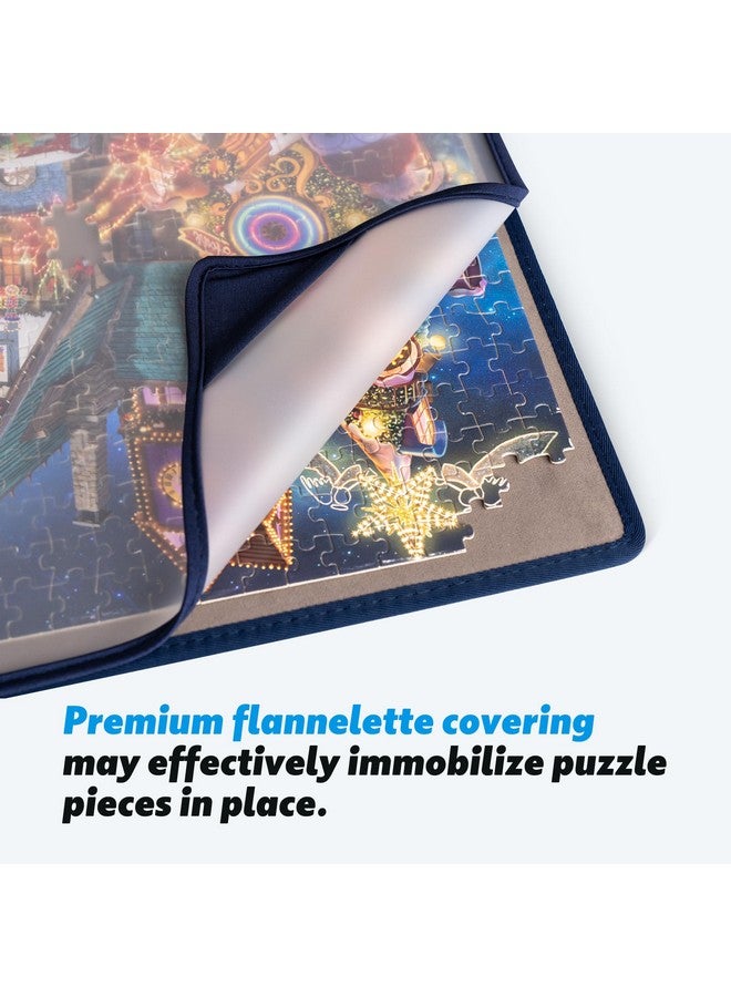 Tektalk Tektalk Foldable Jigsaw Puzzle Board with 6 Color Sorting Trays, Portable Puzzle Mat with Puzzle Dustproof Cover for Puzzle Storage Puzzle Saver, Non-Slip Surface, Up to 1000 Pieces - Gray - Image 5