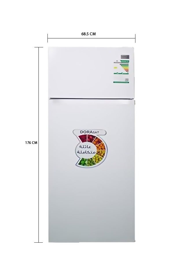 Dora Sat Double Door Refrigerator - 11.8 Feet - 332 Liters - No Frost - White - DS330NF - Image 4