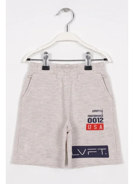 زيبكيدز USA Printed Beige Color Boy's Capri