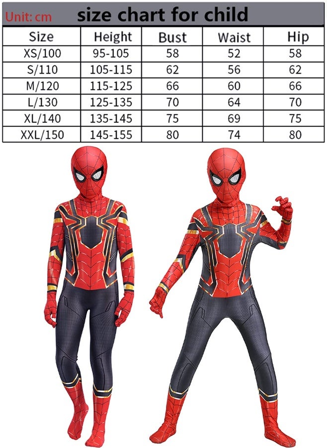 VUCATIN Cosplay Costume Set 3D Style Superhero Cosplay Full Body Bodysuit Spandex Jumpsuit for Kids Cosplay Dress Up（B） - Image 4