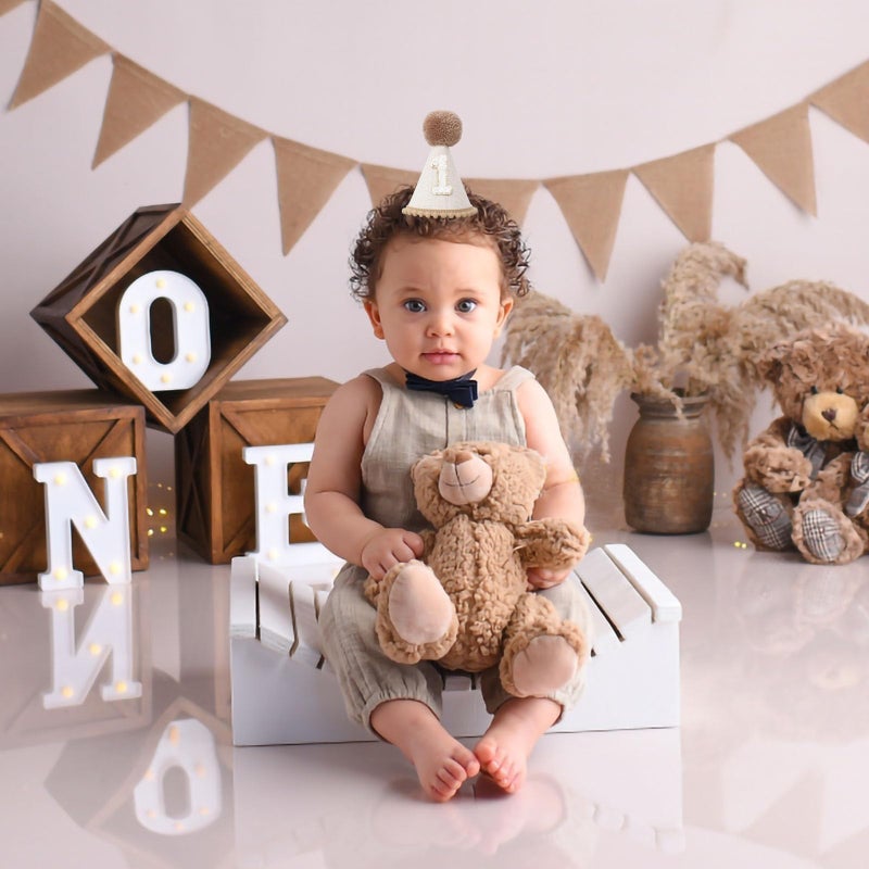 Ereniko Boho 1St Birthday Hat Decorations For Baby Girls Boys Handmade Natural Outfit First Birthday Party Hat - Image 5